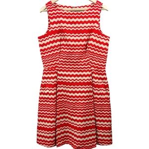 Taylor Chevron Zigzag Pattern Dress Size 14